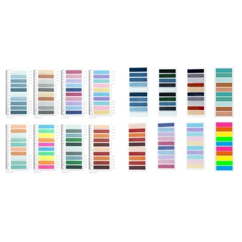 1600шт 80 цветных записываемых липких вкладок Morandi с возможностью изменения положения Цветного маркера страницы