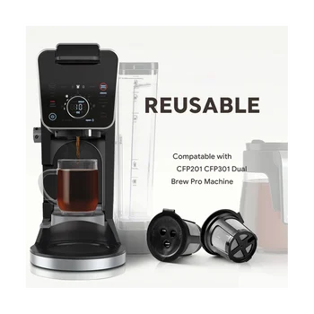 8ШТ многоразовых кофейных капсул для Ninja Dual Brew Espresso Капсулы K Cup для кофемашины Ninja CFP201 CFP301