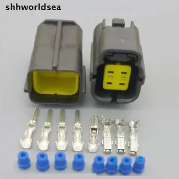 shhworldsea 5/30/100 комплектов 4-полосных водонепроницаемых проводных разъемов для автомобиля, Герметичный электрический комплект, разъемы для автомобилей и грузовиков