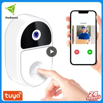 Видеодомофон Tuya Wifi, Беспроводная HD-камера, Изменяющая голос, Водонепроницаемая Сигнализация, Защита безопасности, Дверной звонок для Умного дома, Домофон