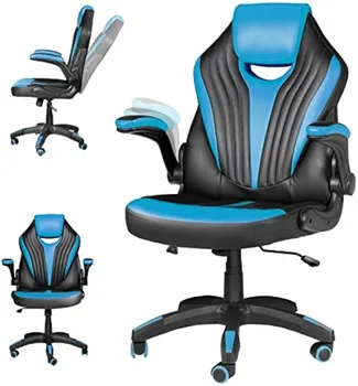 Игровое кресло, Геймерские Кресла для Взрослых, Стулья для Видеоигр, Вращающееся Компьютерное Кресло с Регулируемой высотой, Удобный Офисный Стол