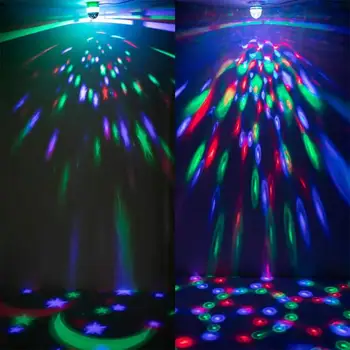 Свет диско-шара DJ Рождественский проектор Стробоскоп Светомузыка для вечеринки В автомобиле Зеркало для домашней вечеринки LED USB Вращающаяся Лазерная лампа
