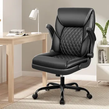 Эргономичное кресло, Офисные Кожаные кресла для руководителей, Эргономичные компьютерные столы и стулья с регулируемыми откидными подлокотниками, Бесплатная доставка